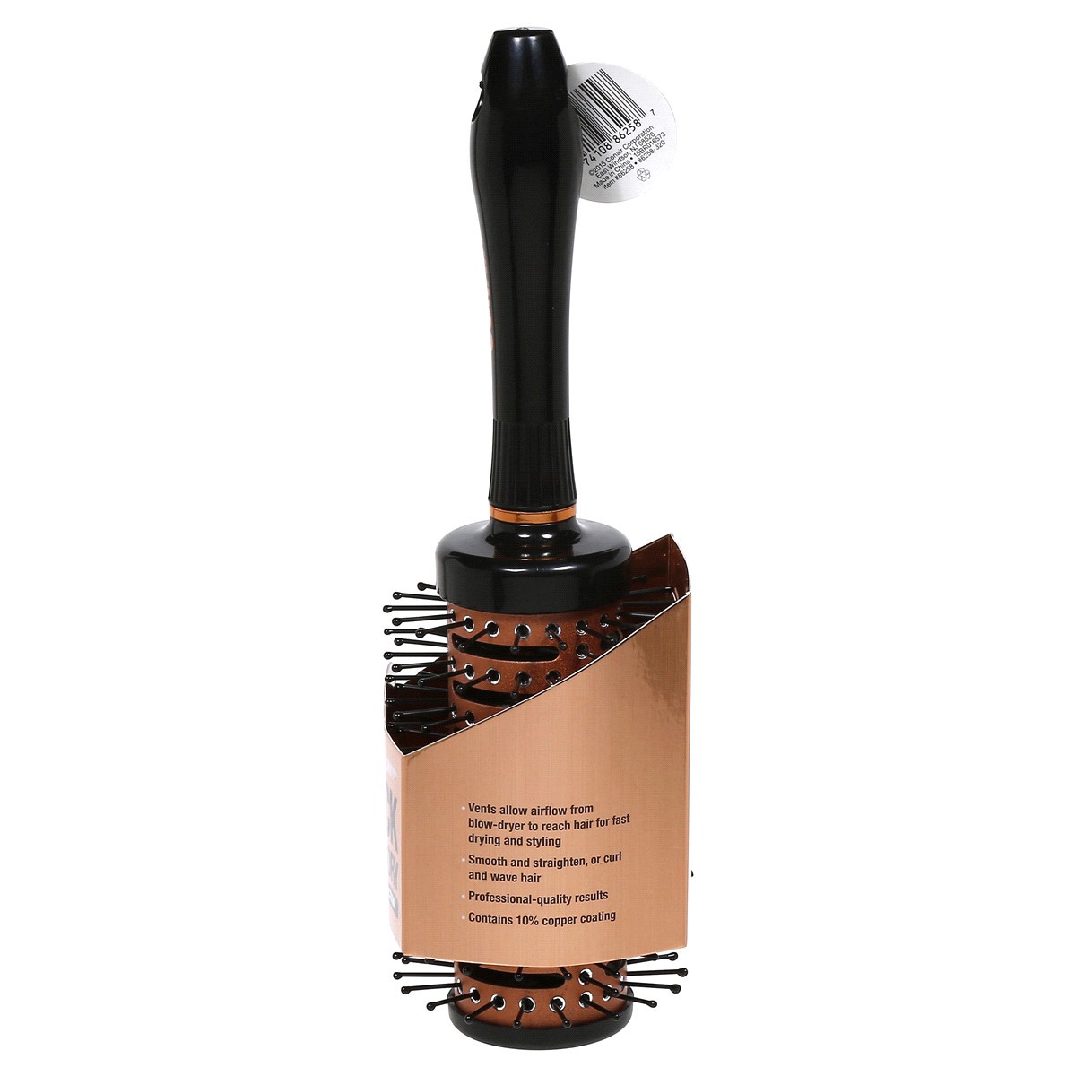 slide 3 of 6, Conair Quick Blow-Dry Vented Round Brush, 1 ct