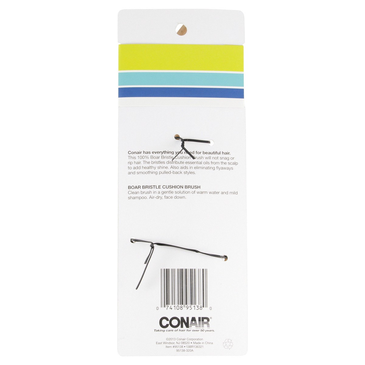 slide 2 of 2, Conair Wood Boar Cushion Brush, 1 ct