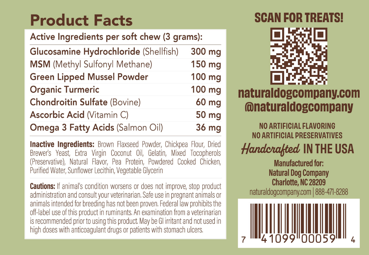 slide 2 of 5, Natural Dog Company Hip And Joint, 90 ct