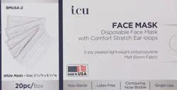 ICU Health 3-Ply White Disposable Face Masks 20 Pc