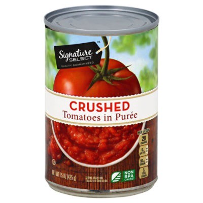 slide 1 of 14, Signature Select Crushed Tomatoes in Puree 15 oz, 15 oz