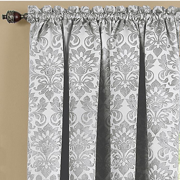 slide 3 of 4, Achim Sutton Rod Pocket Room Darkening Window Curtain Panel - Silver, 63 in