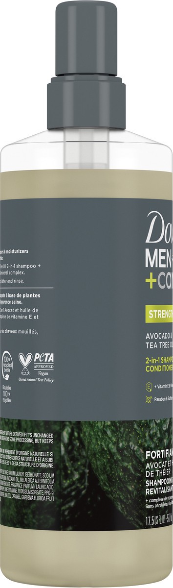 slide 2 of 11, Dove Men+Care 2-in-1 Shampoo + Conditioner Avocado & Tea Tree Oil 17.5 oz, 17.5 fl oz