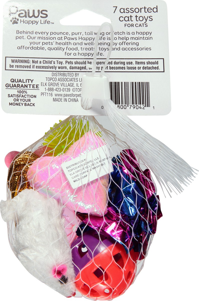 slide 10 of 11, Paws Happy Life For Cats Assorted Cat Toys 7 ea, 7 ct