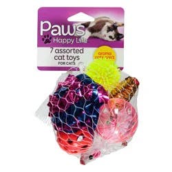 Paws Happy Life For Cats Assorted Cat Toys 7 ea