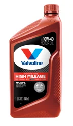 Valvoline High Mileage with MaxLife Technology SAE 10W-40 Synthetic Blend Motor Oil 1 QT
