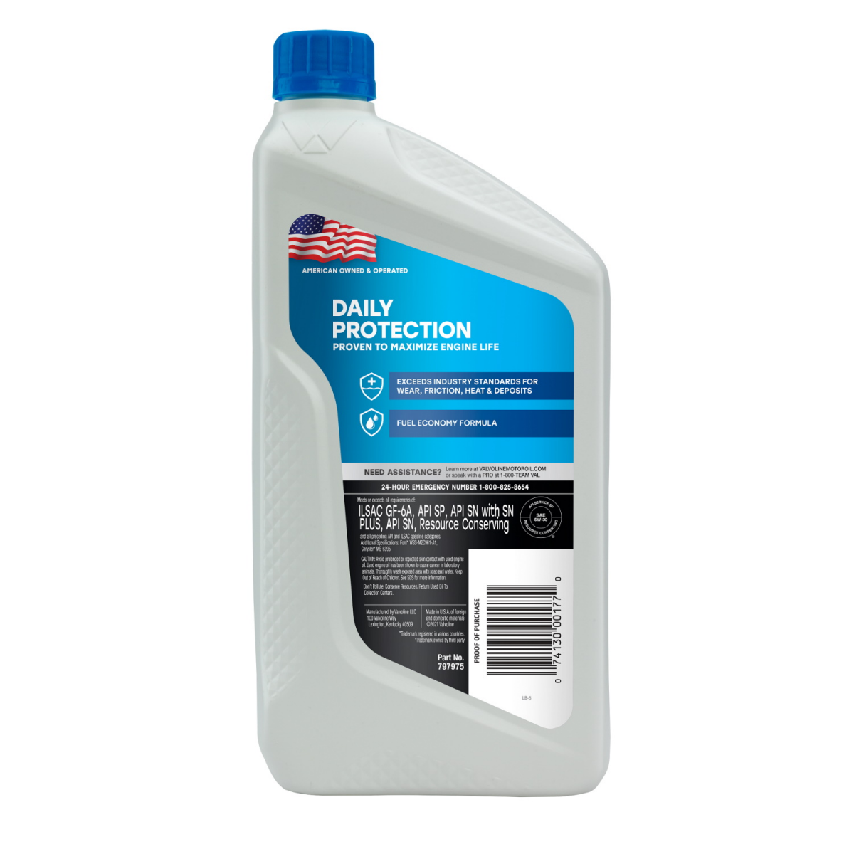 slide 2 of 2, Valvoline SAE 5W-30 Daily Protection Motor Oil 1 qt, 1 qt