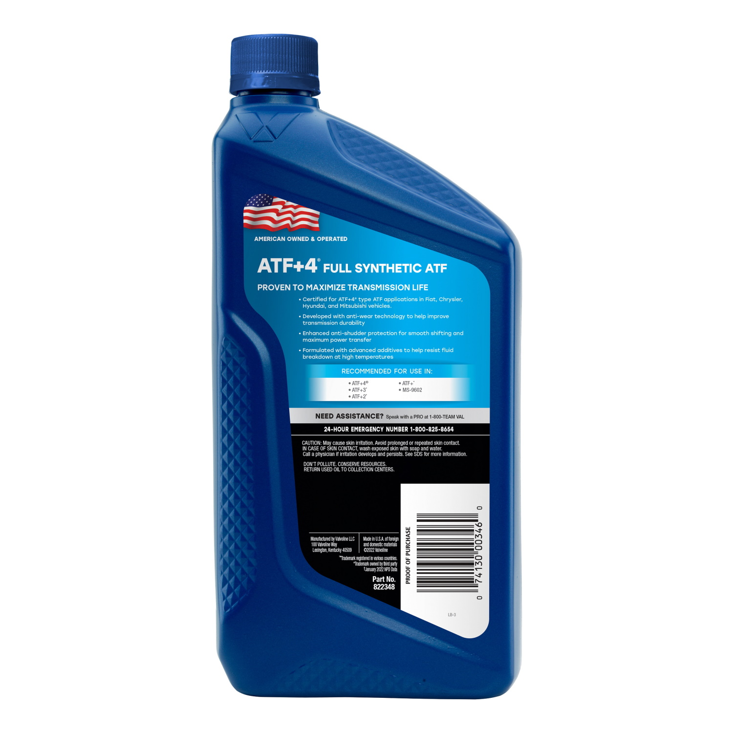 slide 2 of 2, Valvoline ATF+4 Full Synthetic Automatic Transmission Fluid Quart, 1 ct