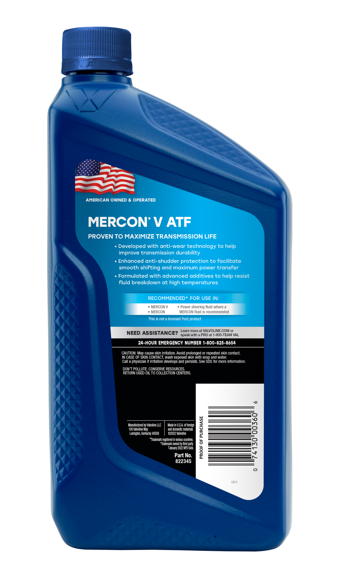 slide 2 of 3, Valvoline ATF for Mercon V Applications Qt, 1 qt