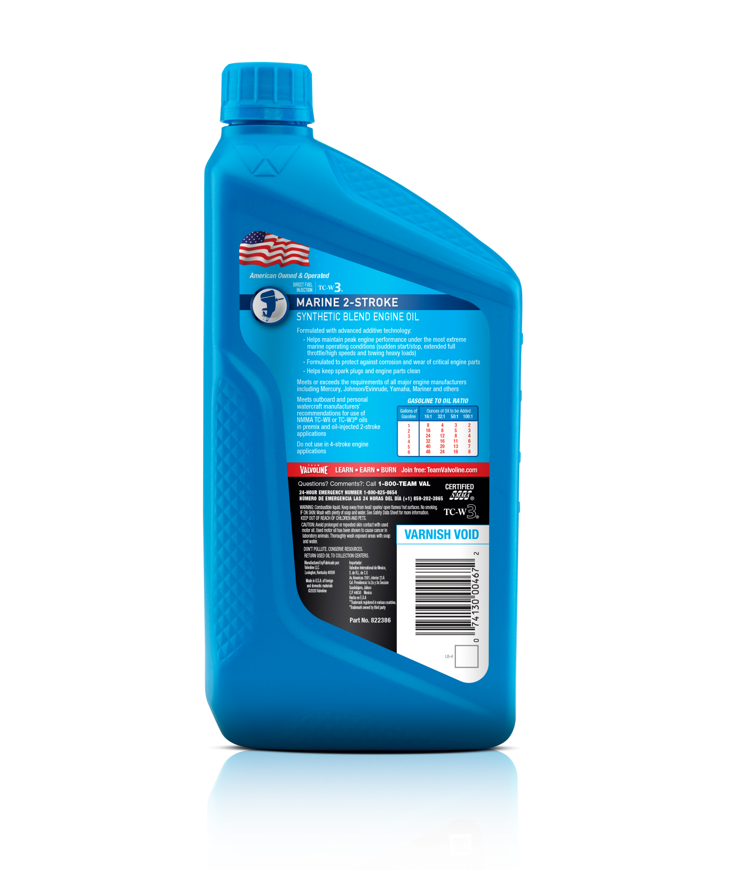 slide 2 of 2, Valvoline Marine Oil, Outboard 2 Cycle, 1 qt