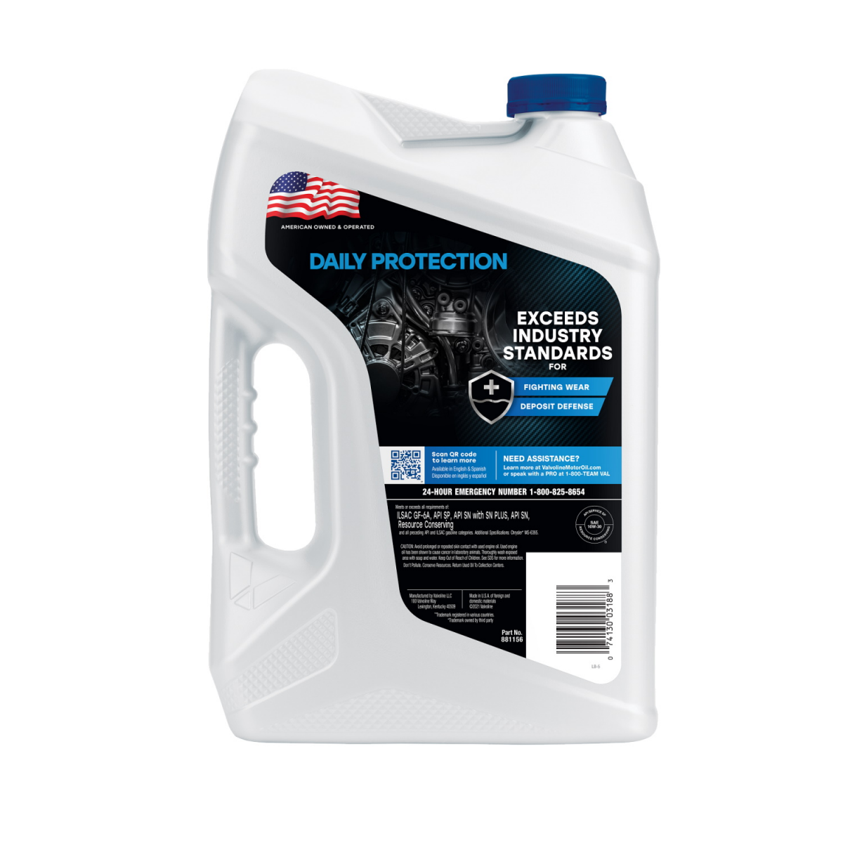 slide 2 of 2, Valvoline Daily Protection SAE 10W-30 Conventional Motor Oil 5 QT, 1 ct