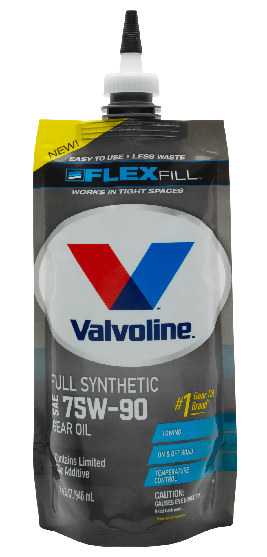 slide 1 of 2, Valvoline Full Synthetic SAE 75W-90 Gear Oil 1 QT Flex Fill, 1 ct