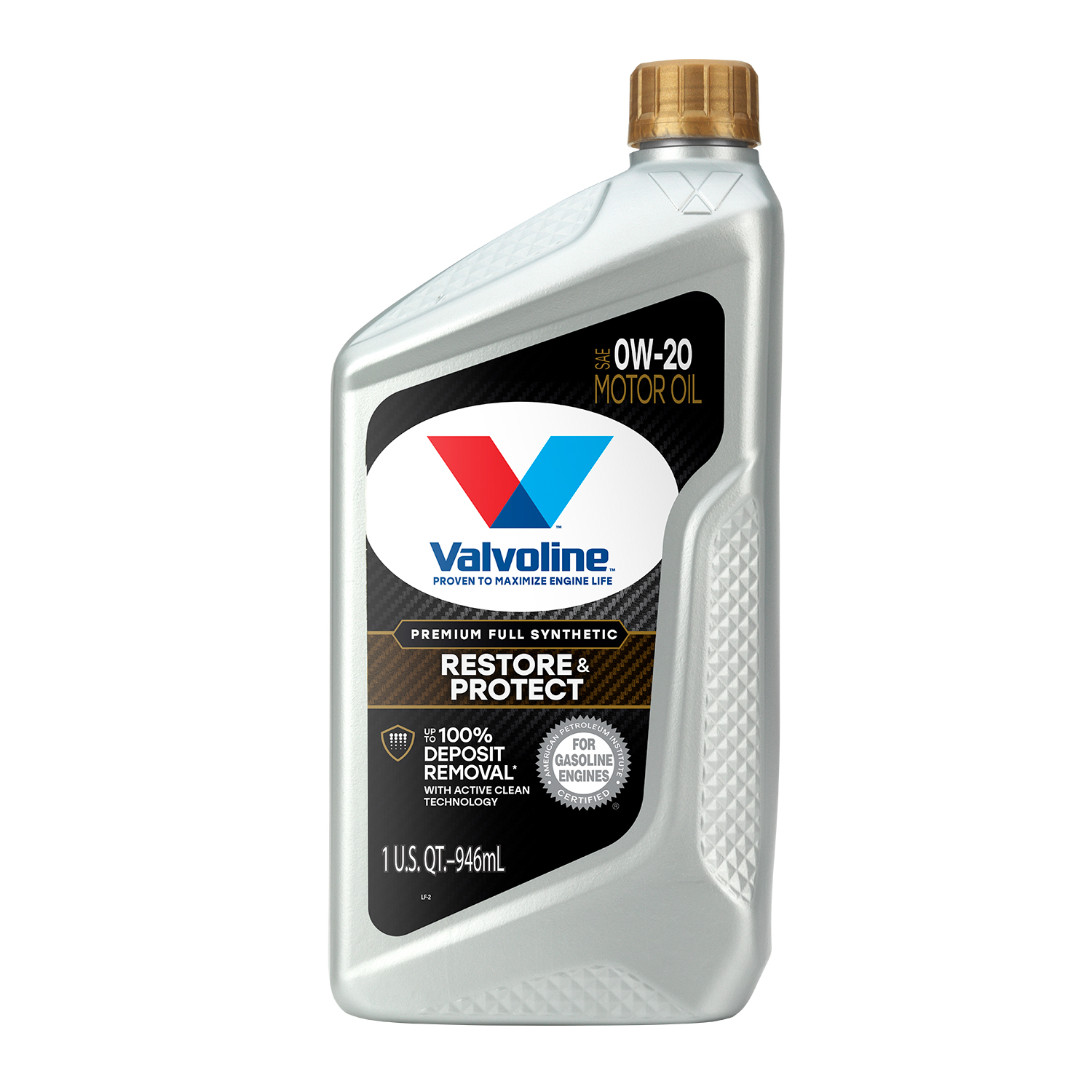 slide 1 of 2, Valvoline Restore & Protect Full Synthetic 0W-20 Motor Oil, 1 qt