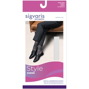 slide 1 of 1, Sigvaris Women's Eversheer 780 Open-Toe Calf 20-30Mmhg Ms - Medium Short Suntan, 1 ct