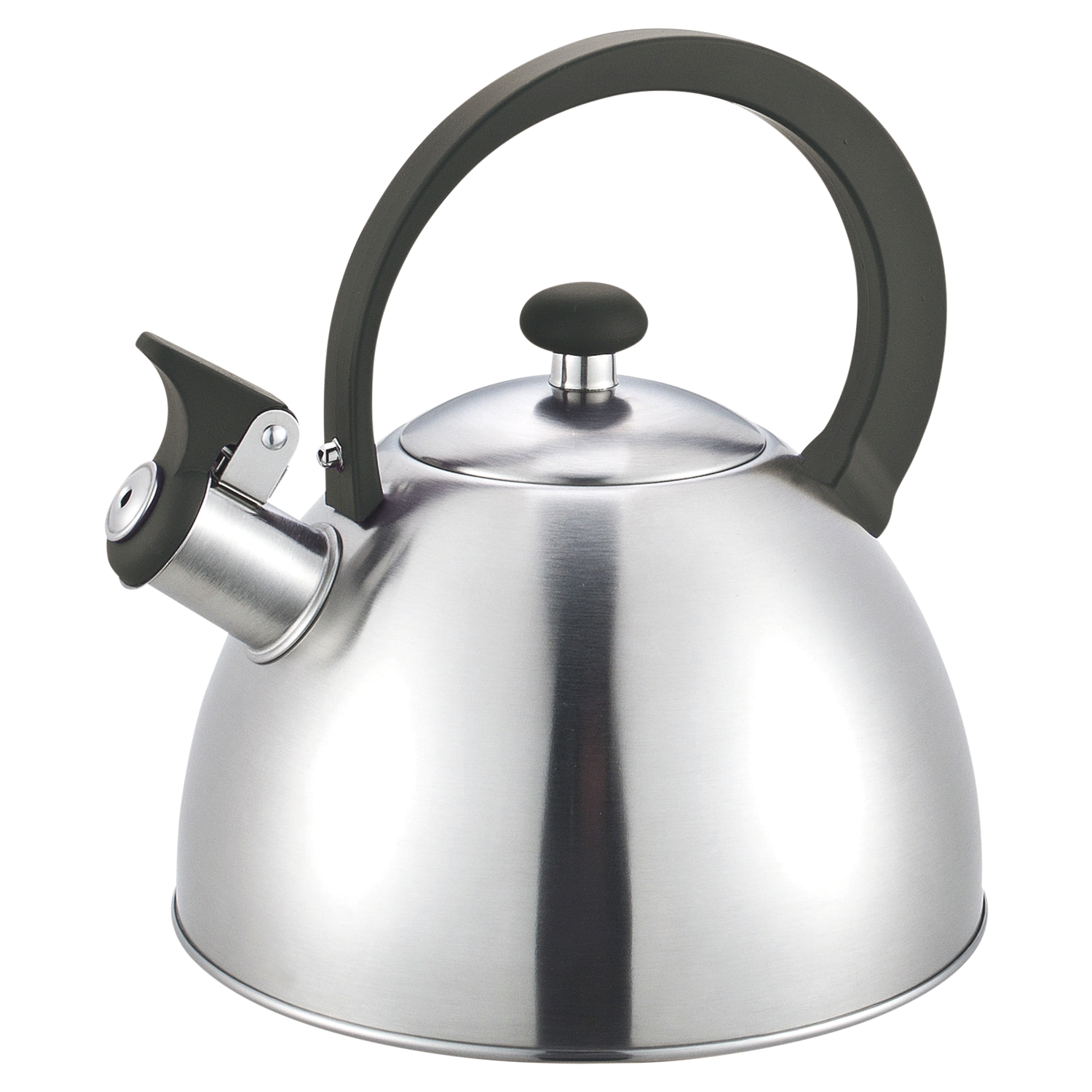 slide 1 of 1, Primula Stainless Steel Whistling Kettle Brushed, 2 qt