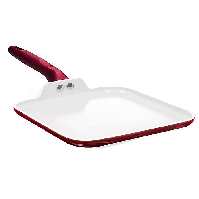 slide 1 of 1, Ecolution Bliss Nonstick Aluminum Griddle - Candy Apple Red, 11 in