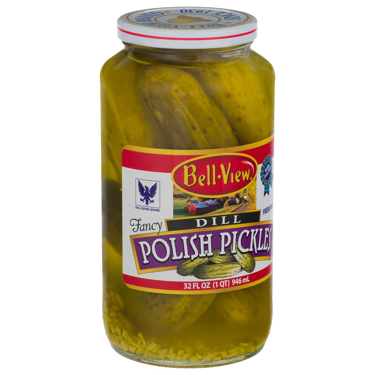 slide 2 of 9, Bell-View Dill Polish Pickles 32 oz, 32 oz