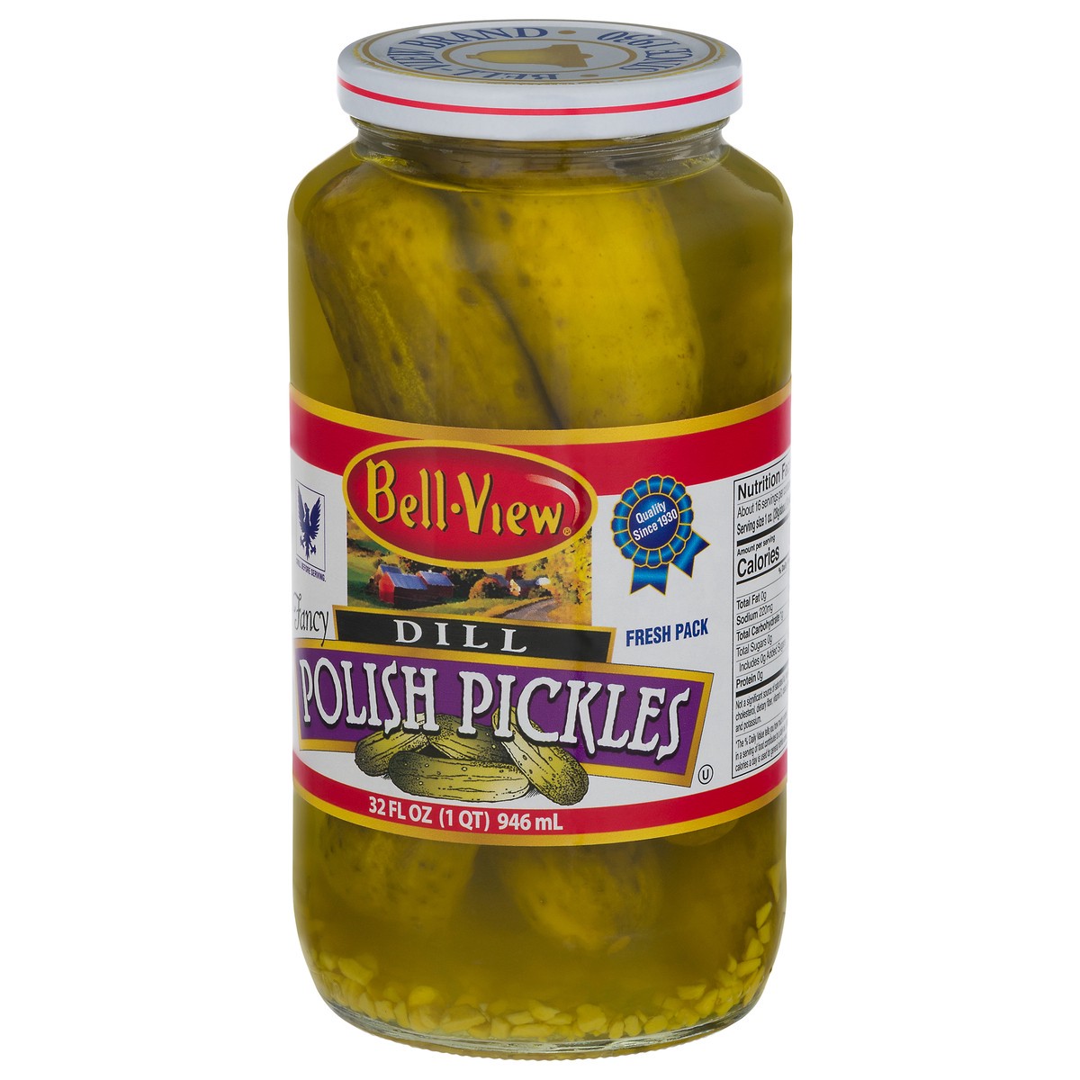 slide 3 of 9, Bell-View Dill Polish Pickles 32 oz, 32 oz