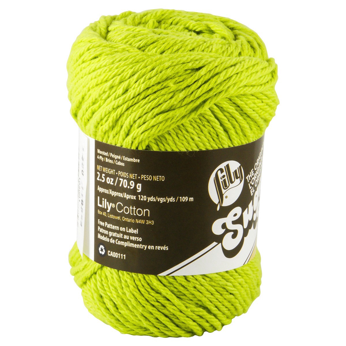 slide 4 of 9, Lily Sugar 'n Cream Yarn - Hot Green, 1 ct