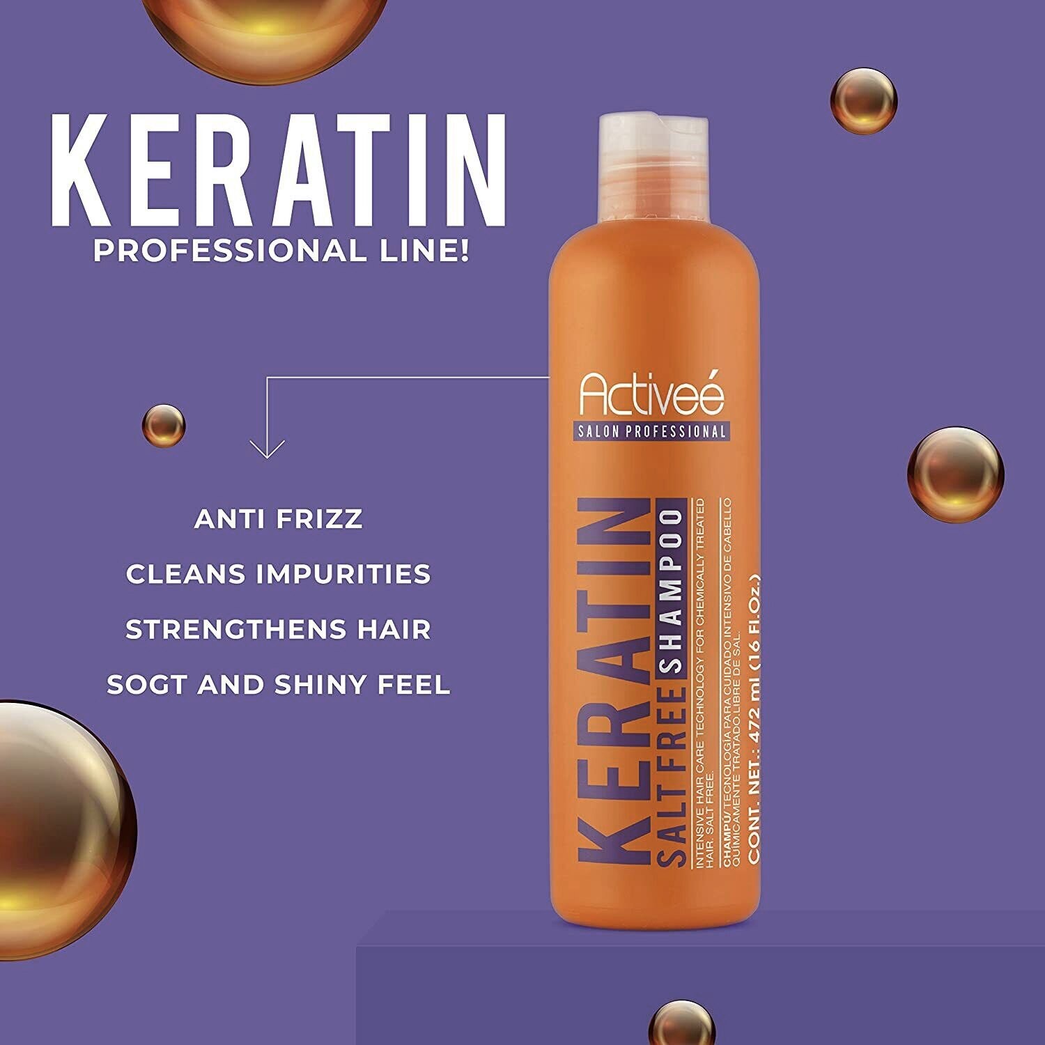 slide 3 of 3, Activee Keratin Shampoo 16 Oz, 1 ct