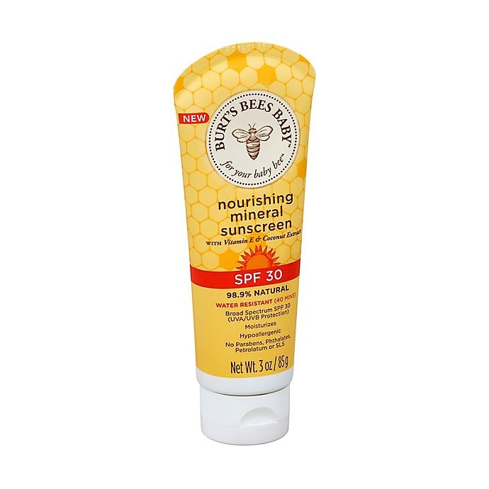 slide 1 of 1, Burt's Bees Baby 3 fl.oz. Nourishing Mineral Sunscreen SPF 30, 3 oz