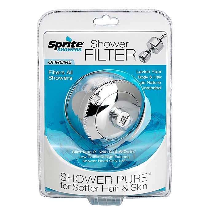 slide 3 of 4, Sprite Universal Shower Filter with Dial-A-Date Indicator - Chrome, 1 ct