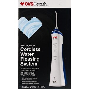 slide 1 of 1, CVS Health Rechargeable Cordless Water Flossing System, 1 ct