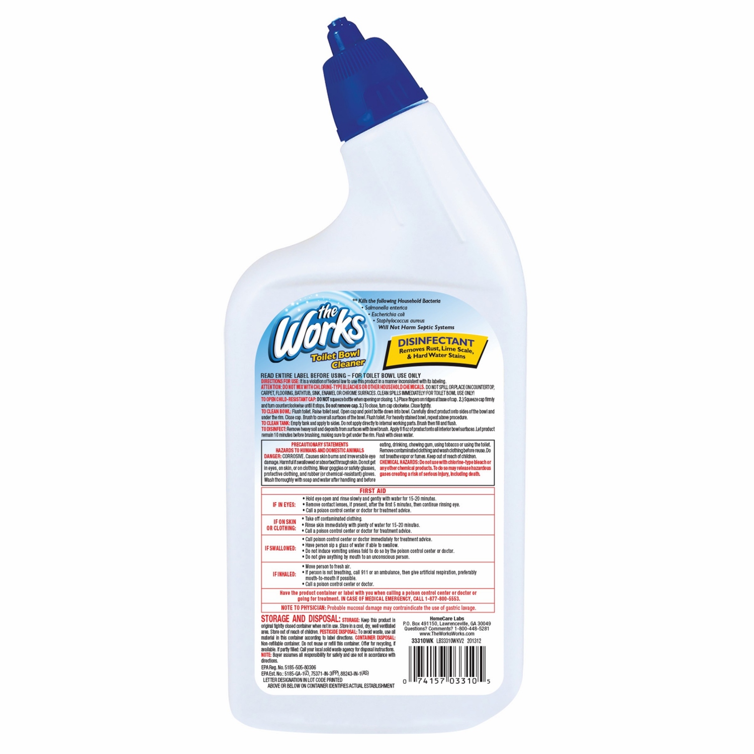 slide 2 of 2, The Works Liquid Toilet Bowl Cleaner, 32 fl oz