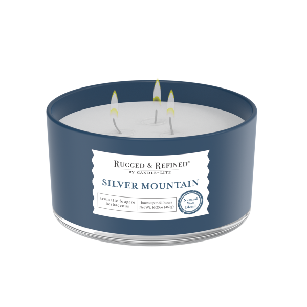 slide 5 of 5, Rugged & Refined Silver Mountain Candle 1 ea, 1 ct