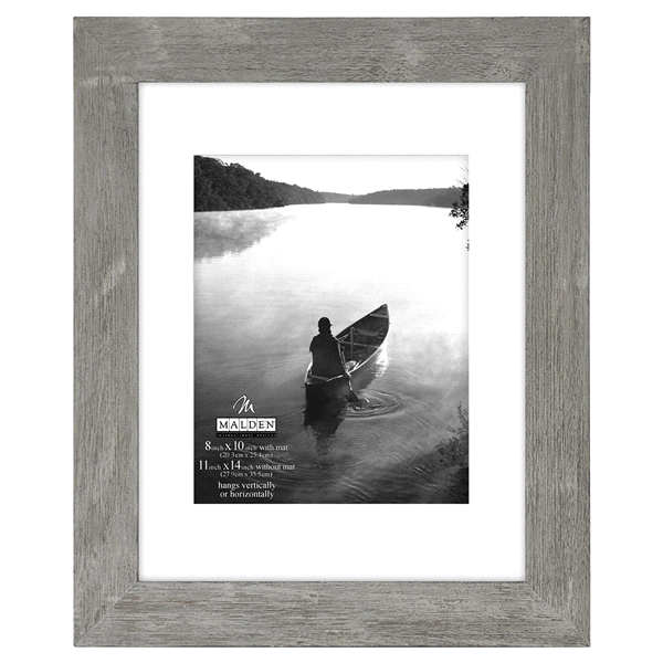 slide 1 of 1, Malden Distressed Bamboo Picture Frame, 8 in x 10 in 