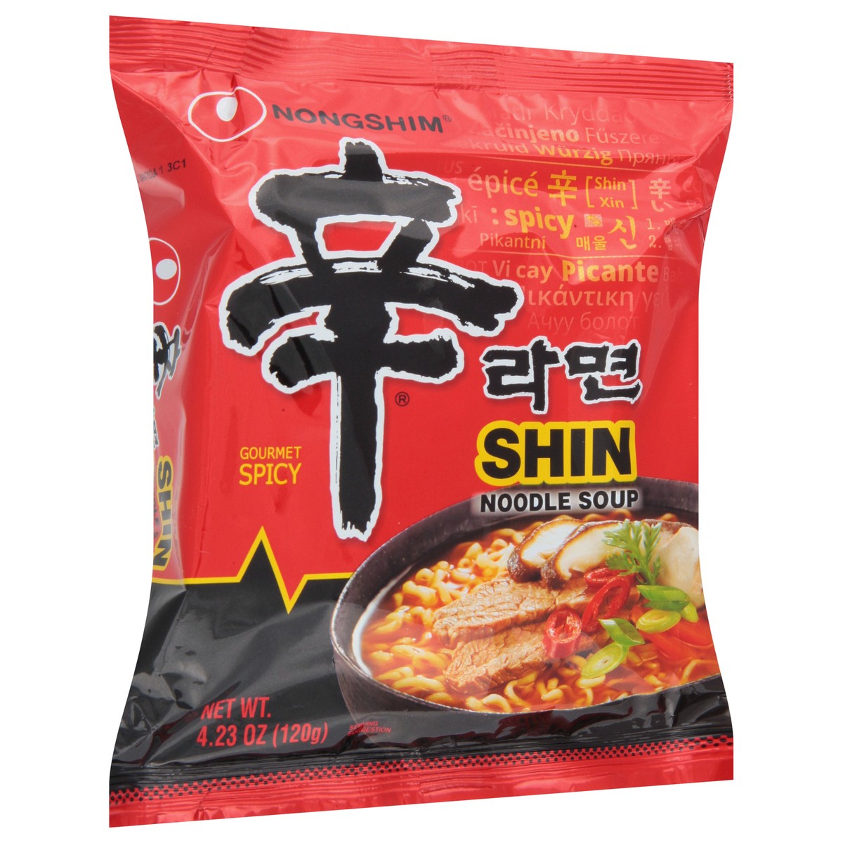 slide 8 of 9, Nongshim Shin Gourmet Spicy Noodle Soup 4.23 oz, 4.23 oz