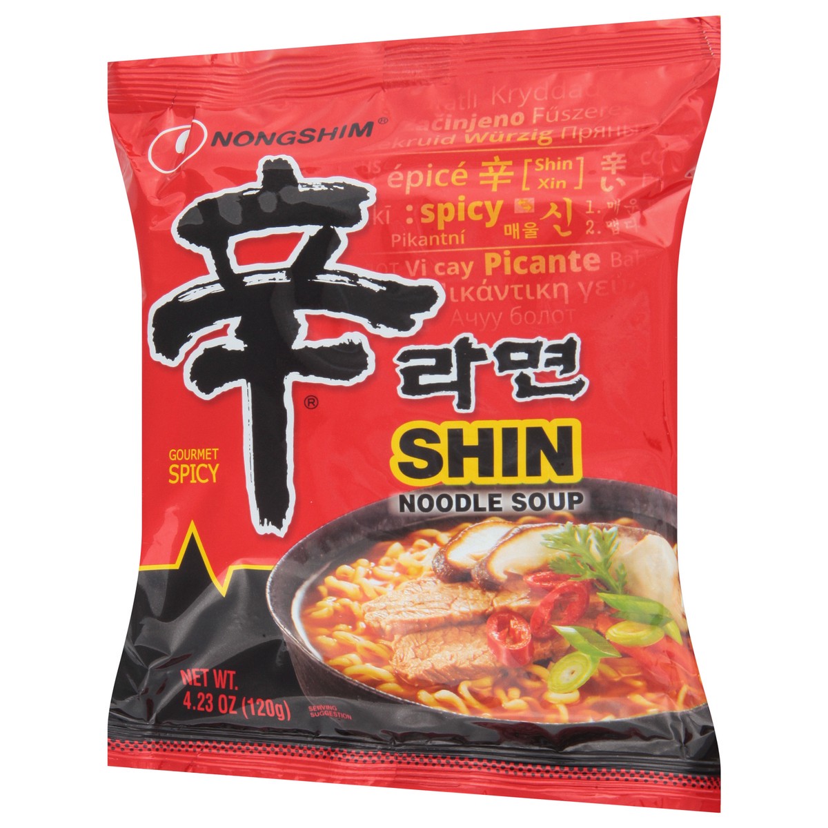 slide 9 of 9, Nongshim Shin Gourmet Spicy Noodle Soup 4.23 oz, 4.23 oz