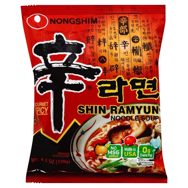 slide 1 of 9, Nongshim Shin Gourmet Spicy Noodle Soup 4.23 oz, 4.23 oz