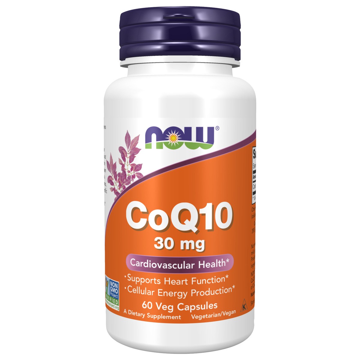 slide 1 of 4, NOW CoQ10 30 mg - 60 Veg Capsules, 60 ct