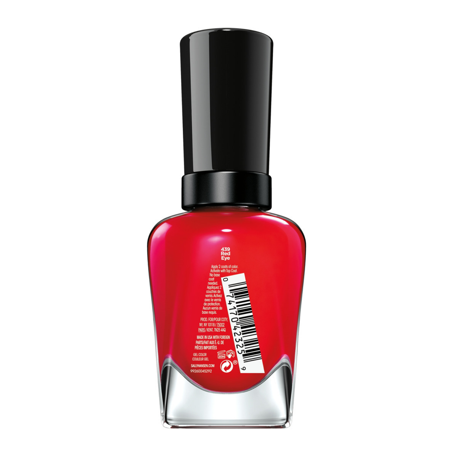 slide 2 of 6, Sally Hansen Miracle Gel Nail Polish - Red Eye 470, 0.5 fl oz