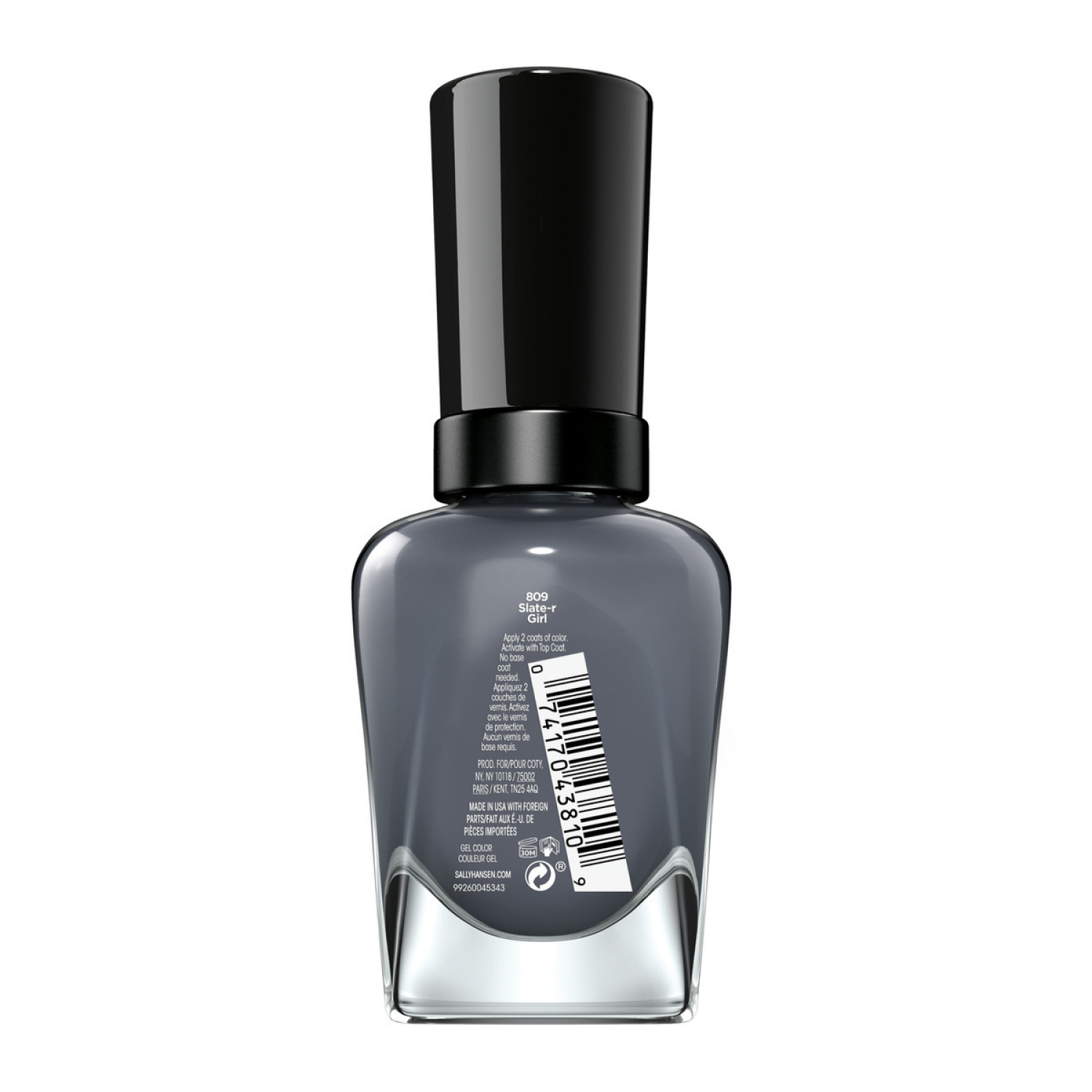 slide 2 of 7, Sally Hansen Miracle Gel Nail Polish, Slate-r Girl, 0.5 fl oz, 14.70 mL