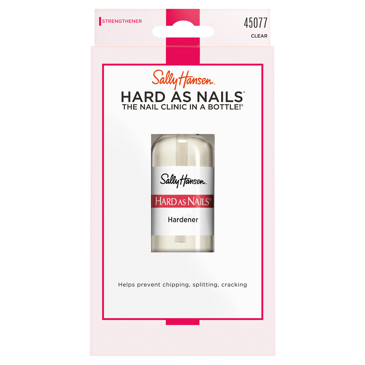 slide 1 of 1, Sally Hansen Nail Treatment 45077 Hard As Nails Clear, 0.45 fl oz