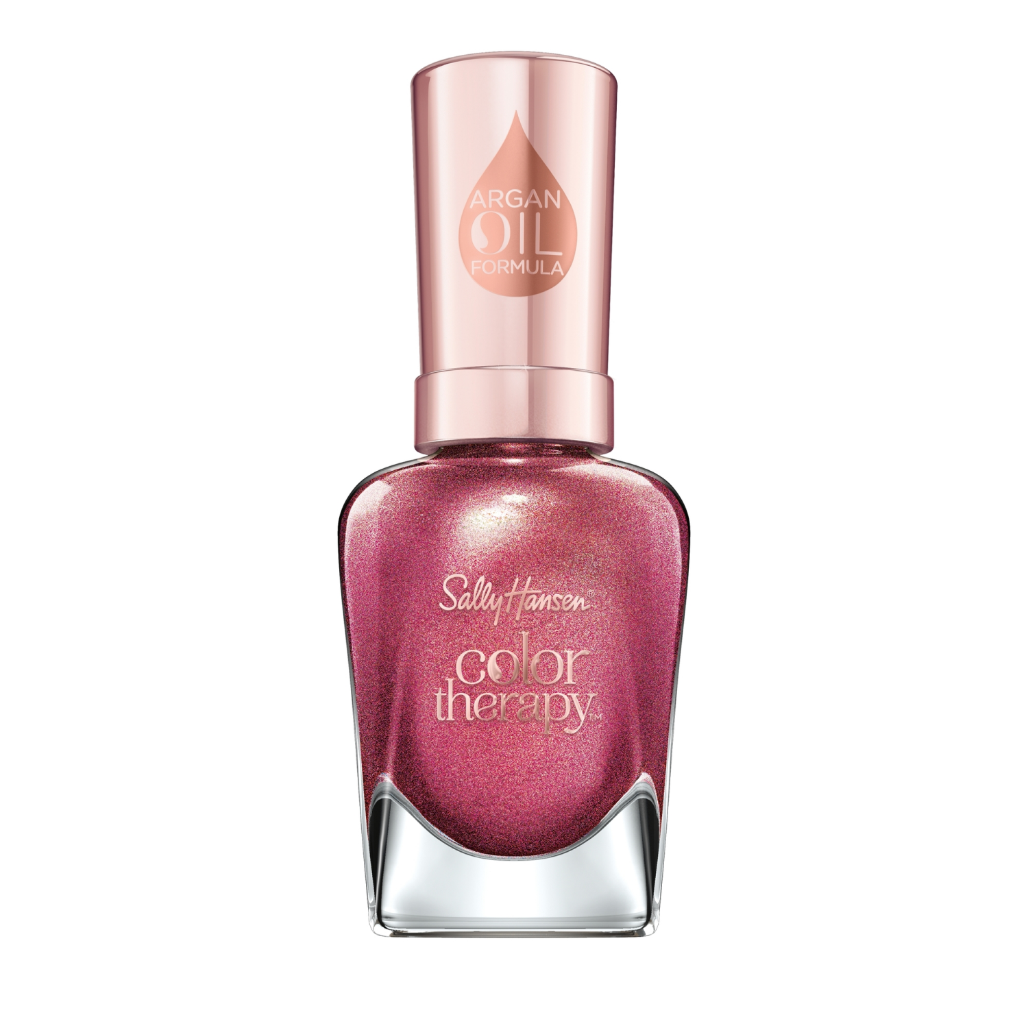 slide 1 of 4, Sally Hansen Color Therapy Nail Polish, Pomegratitude, 0.5 fl oz