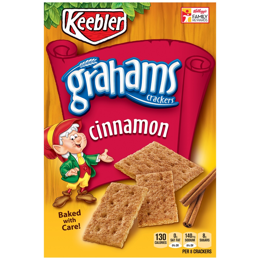 slide 1 of 6, Keebler Grahams Crackers, Cinnamon, 14 oz
