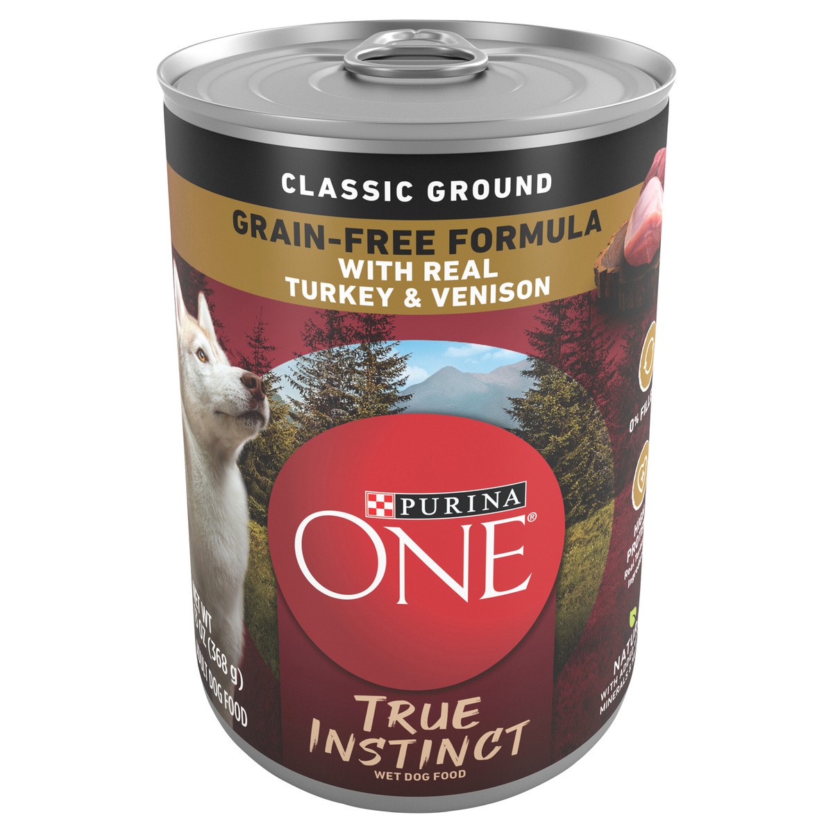 slide 1 of 7, Purina ONE Wet Dog Food True Instinct Classic Ground Grain-Free Formula With Real Turkey And Venison High Protein Wet Dog Food - 13 oz. Can, 13 oz