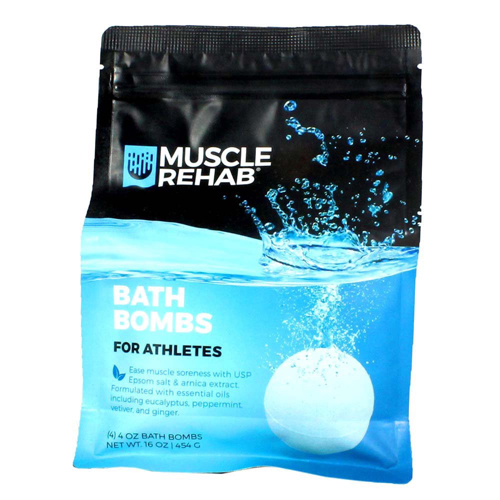 slide 1 of 1, Muscle Rehab for Athletes Bath Bombs 4 Bath Bombs 4 oz 4 ea, 16 oz