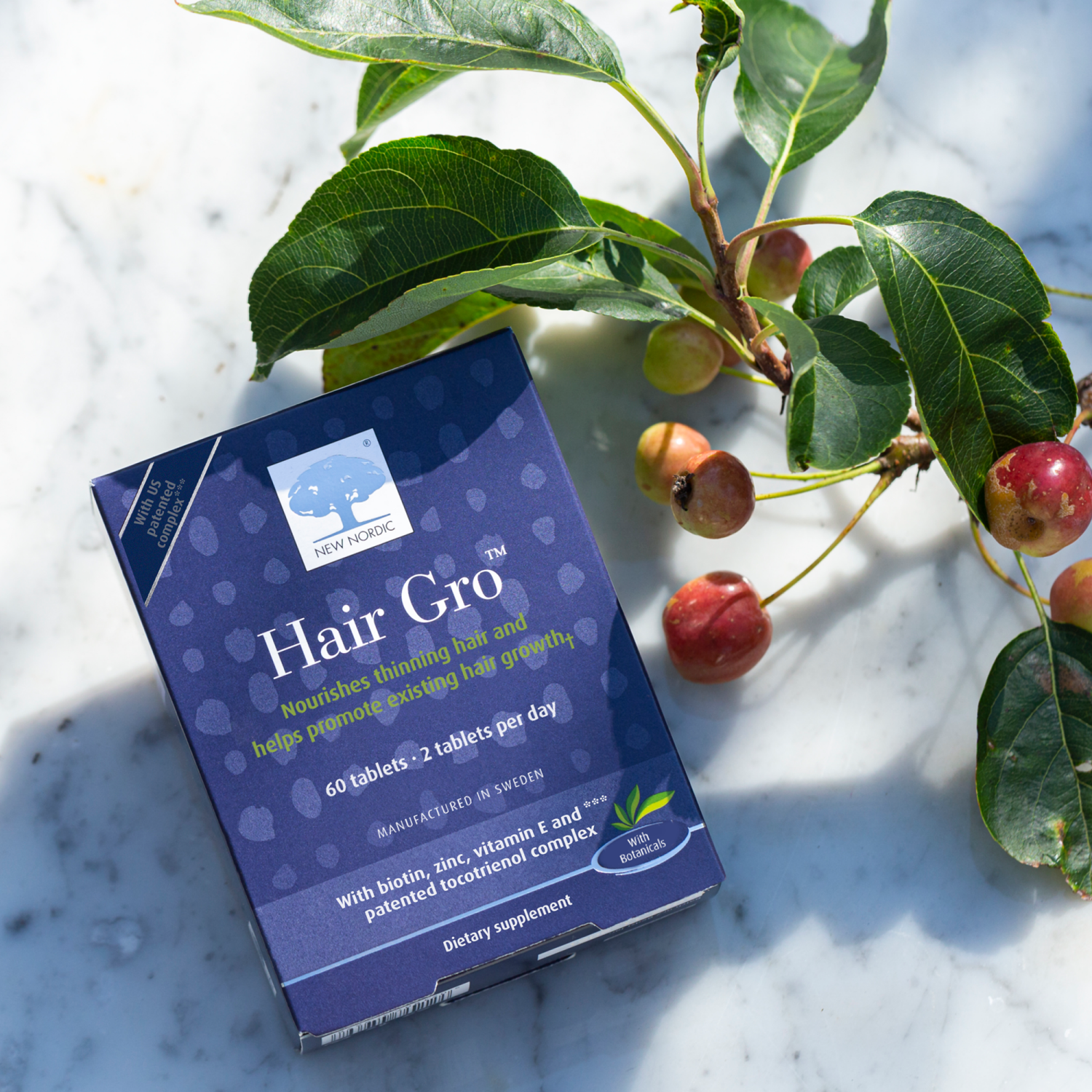 slide 4 of 4, New Nordic Hair Gro, 60 ct