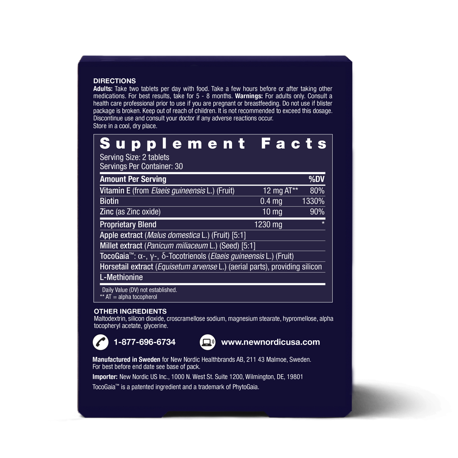 slide 2 of 4, New Nordic Hair Gro, 60 ct