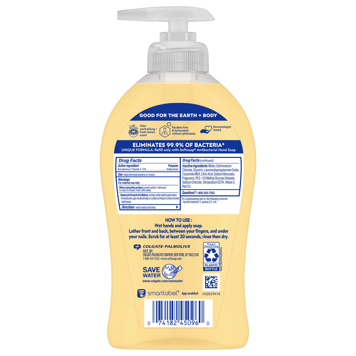 slide 2 of 2, Softsoap Antibacterial Liquid Hand Soap Pump, Kitchen Fresh Hands - 11.25 Fluid Ounce, 11.25 fl oz