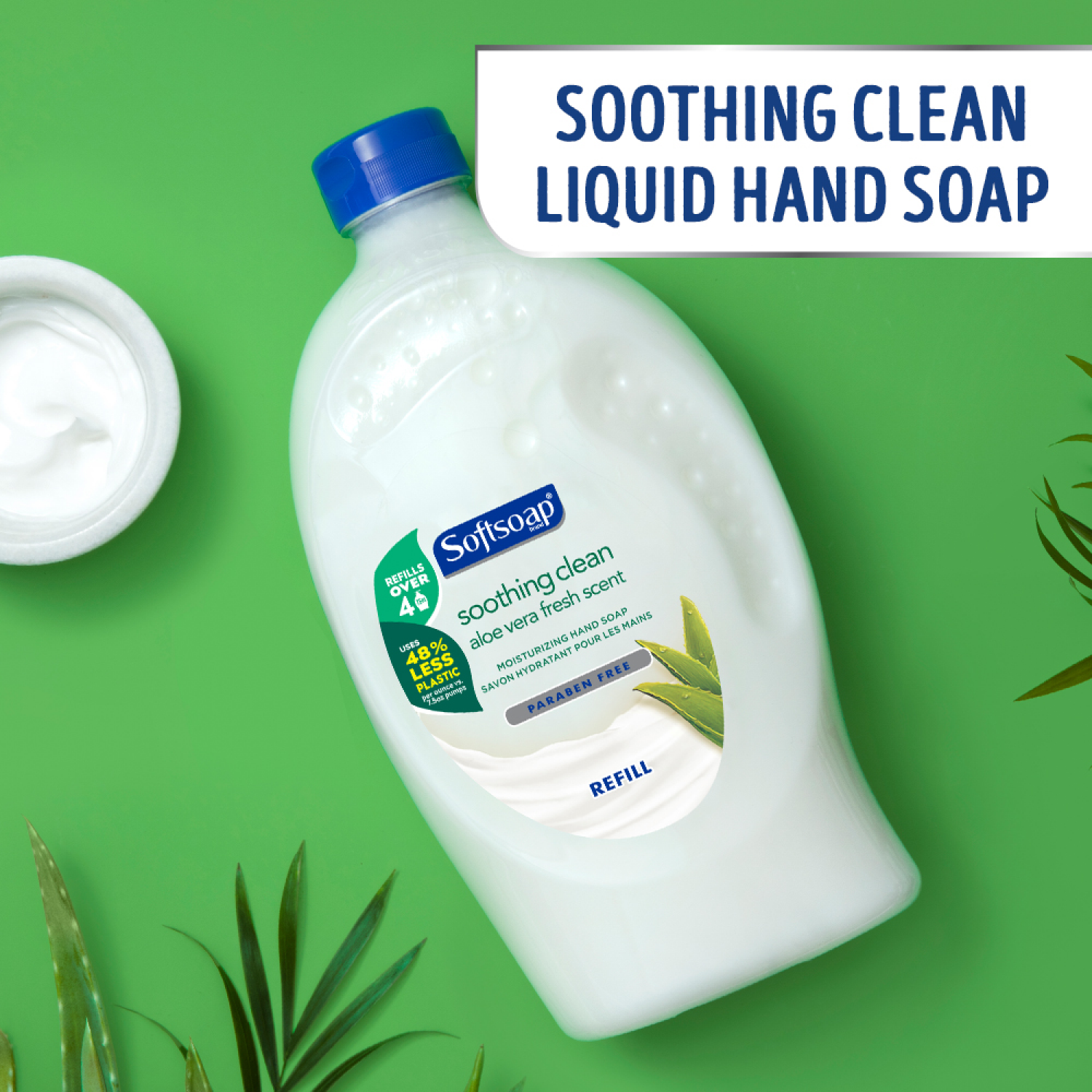 slide 3 of 4, Softsoap Liquid Hand Soap Refill, Soothing Clean, Aloe Vera Fresh Scent - 50 Fl. Oz., 50 fl oz