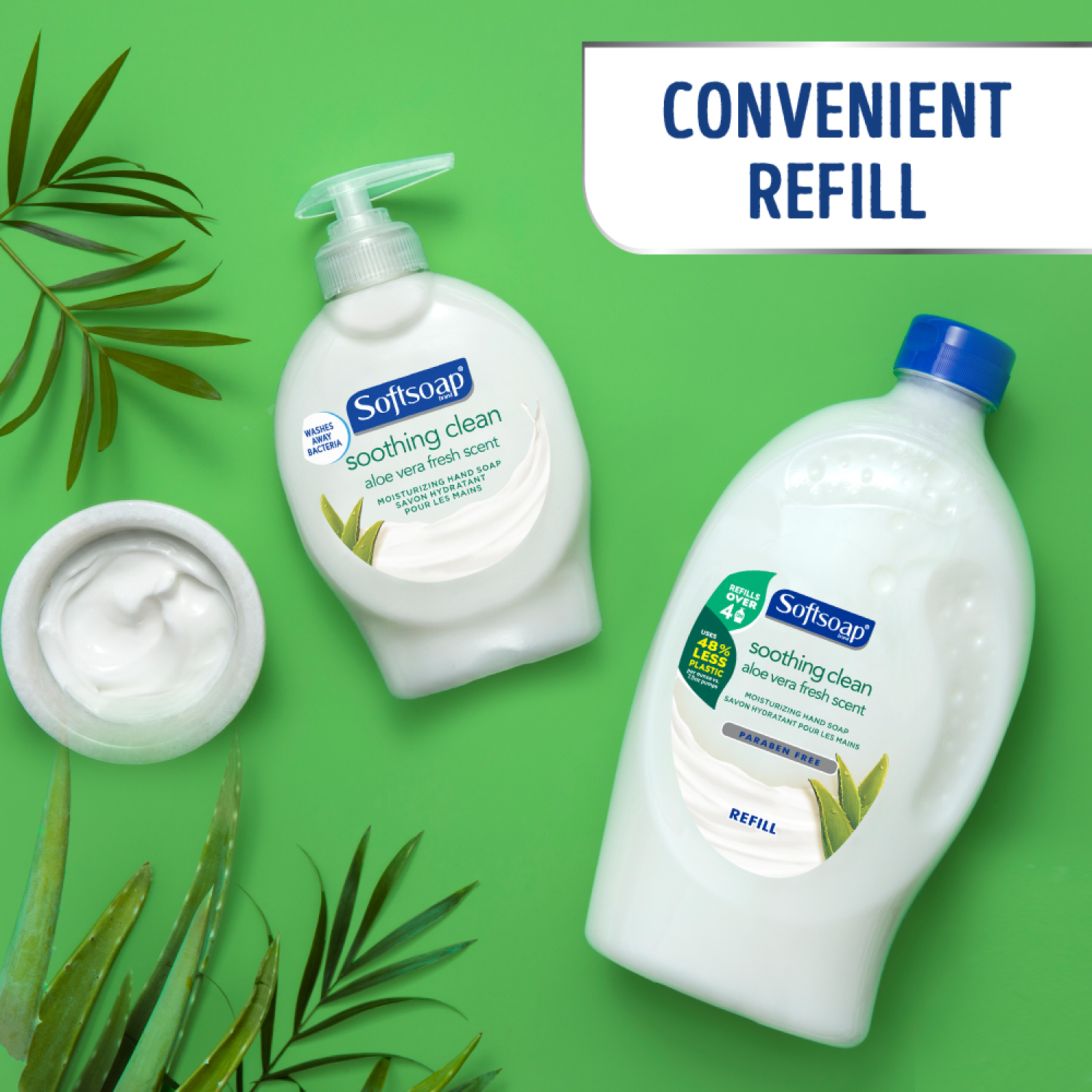 slide 4 of 4, Softsoap Liquid Hand Soap Refill, Soothing Clean, Aloe Vera Fresh Scent - 50 Fl. Oz., 50 fl oz