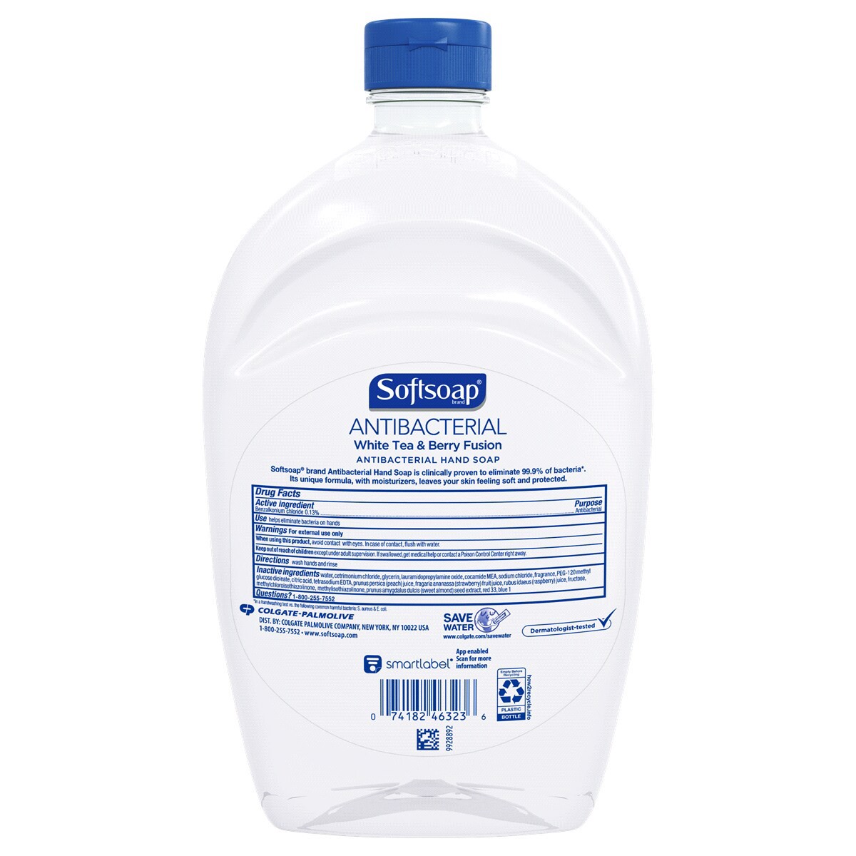 slide 2 of 3, Softsoap Antibacterial Liquid Hand Soap Refill, White Tea and Berry - 50 Fluid Ounce, 50 fl oz