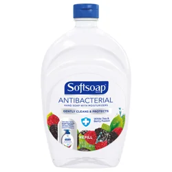 Softsoap Antibacterial Liquid Hand Soap Refill, White Tea and Berry - 50 Fluid Ounce