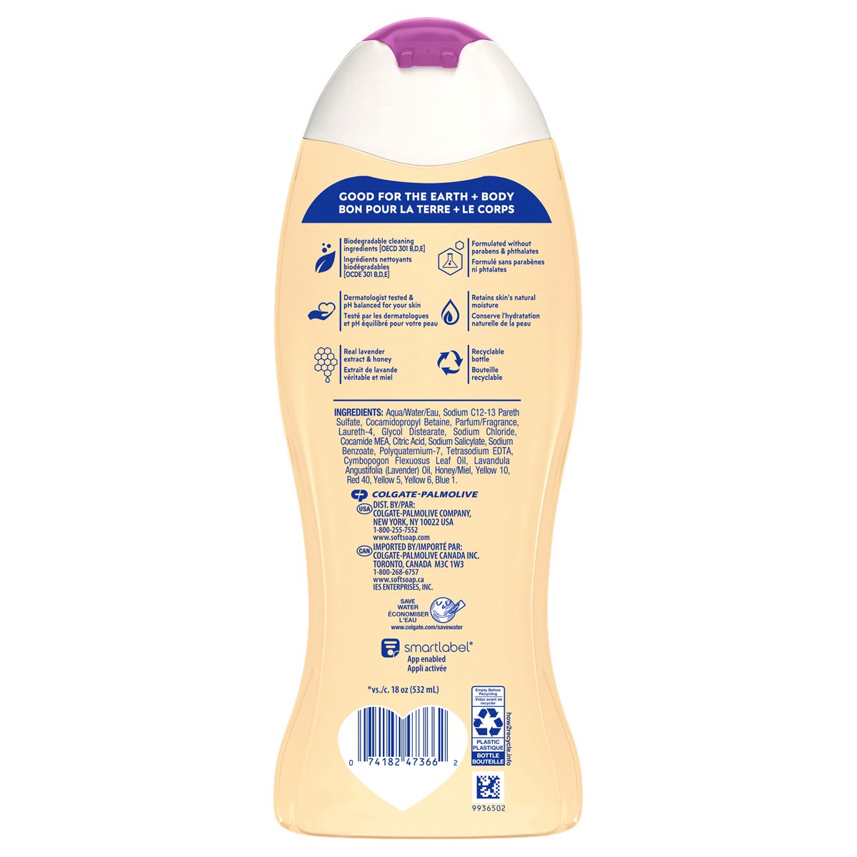 slide 4 of 9, Softsoap Moisturizing Body Wash Honey Creme And Lavender, 20 fl oz