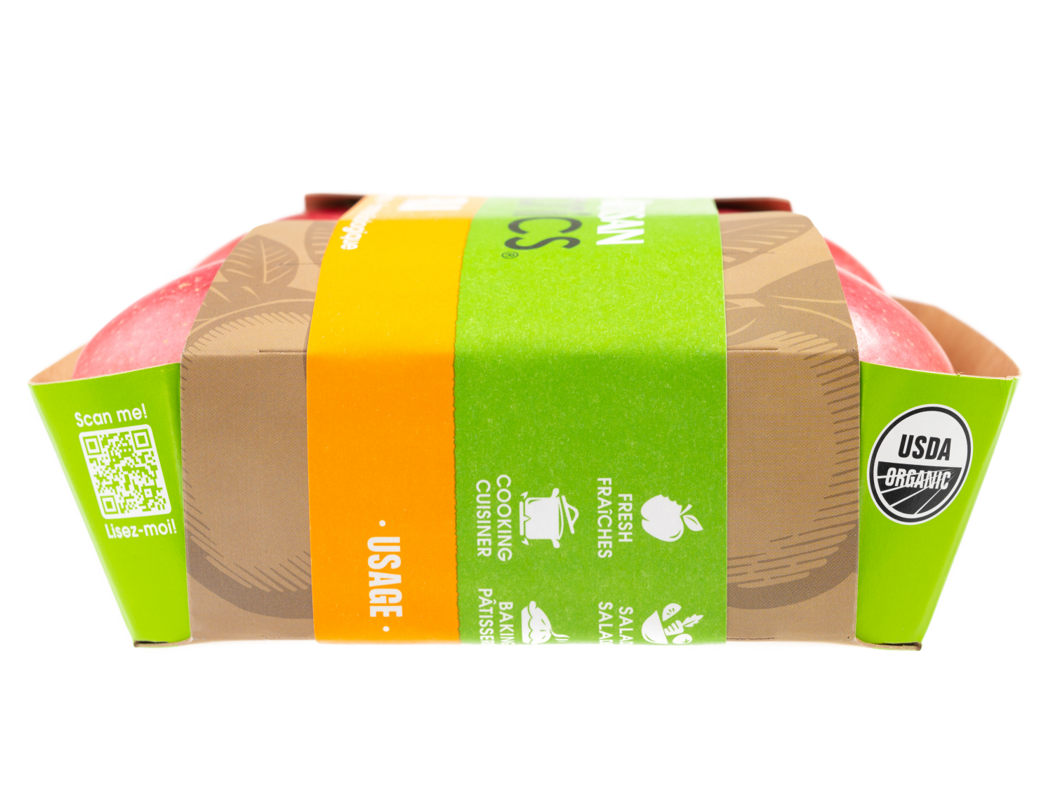 slide 3 of 5, Stemilt Organic Fuji Apples 1 ea, 4 ct